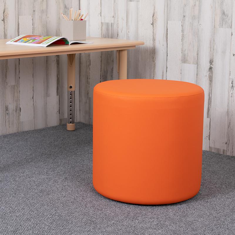 Soft Seating Circle for Classrooms and Common Spaces - 18" Seat Height (Orange). Picture 1