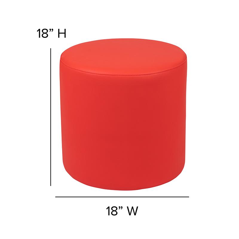 Soft Seating Circle for Classrooms and Common Spaces - 18" Seat Height (Red). Picture 6