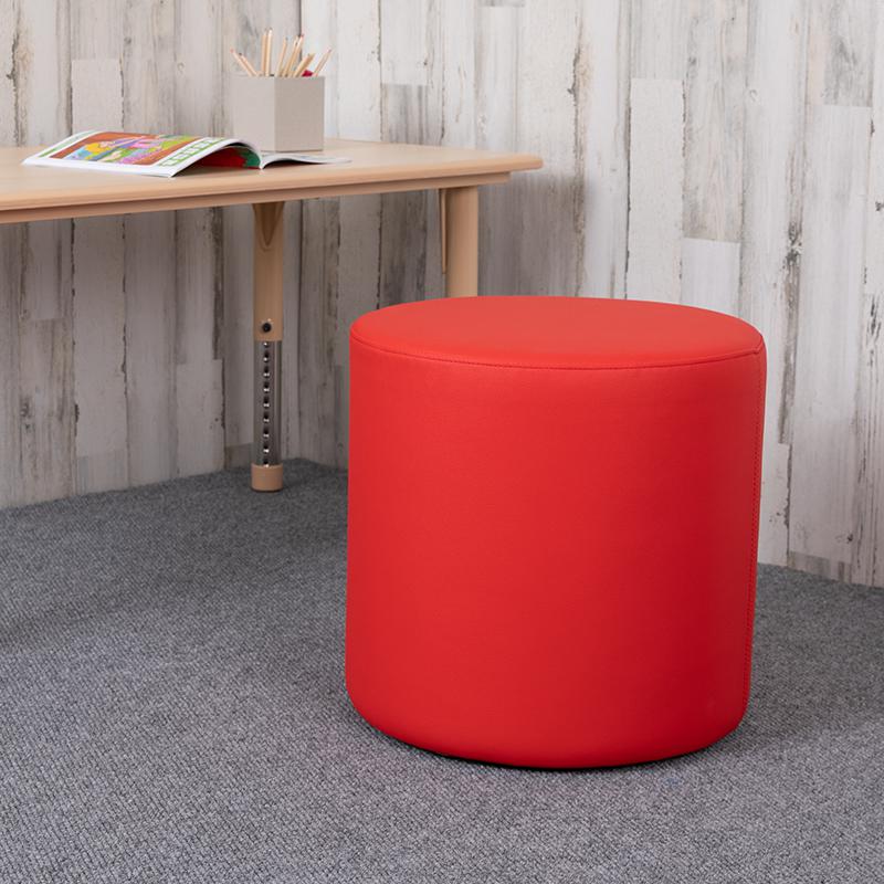 Soft Seating Circle for Classrooms and Common Spaces - 18" Seat Height (Red). Picture 1