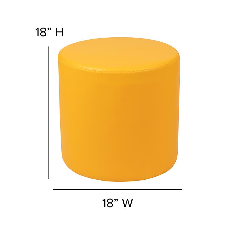Soft Seating Circle for Classrooms and Common Spaces - 18" Seat Height (Yellow). Picture 6