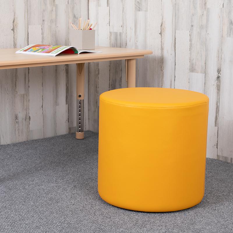 Soft Seating Circle for Classrooms and Common Spaces - 18" Seat Height (Yellow). Picture 1