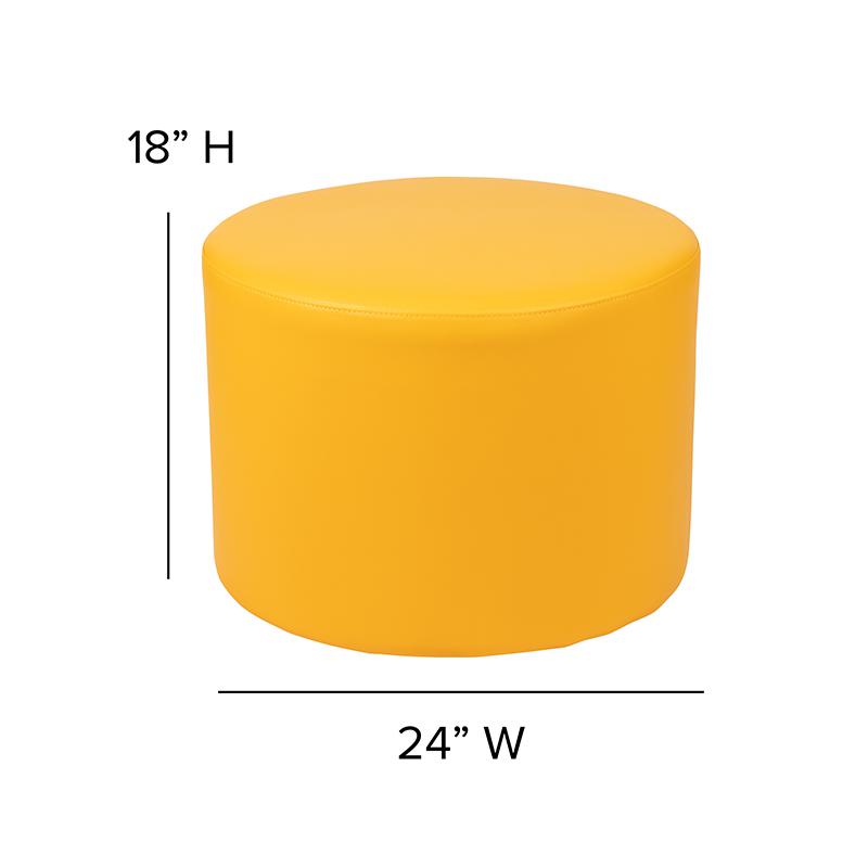Large Soft Seating Circle for Classrooms and Common Spaces - Yellow. Picture 6