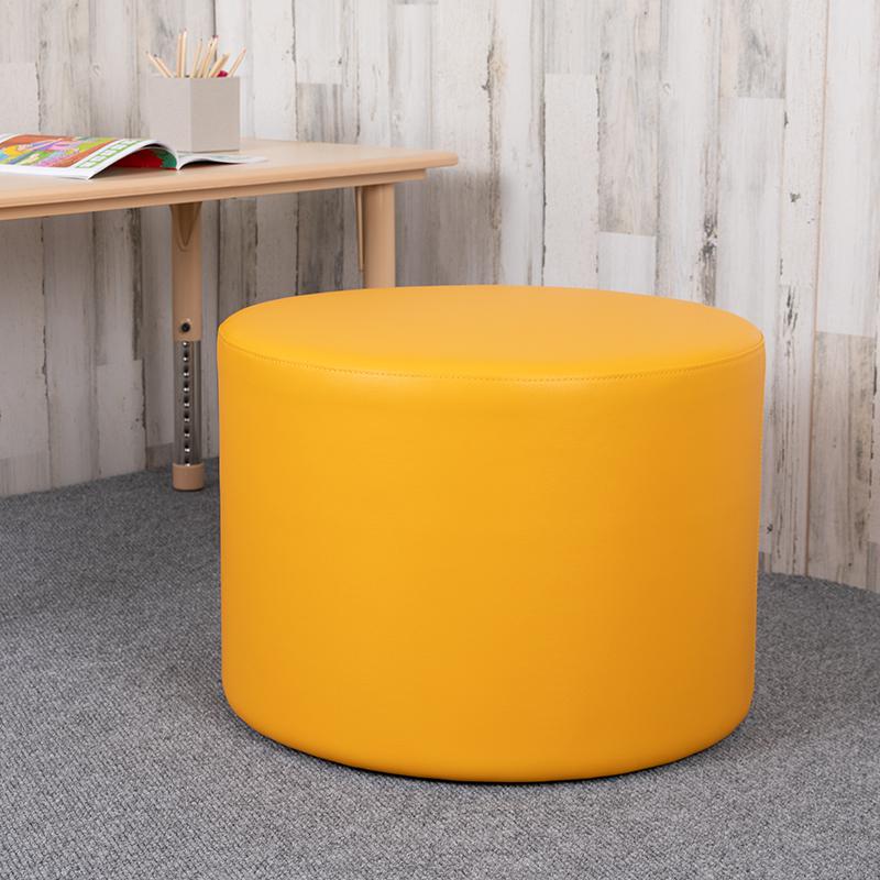 Large Soft Seating Circle for Classrooms and Common Spaces - Yellow. Picture 1