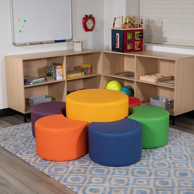 Large Soft Seating Circle for Classrooms and Common Spaces - Yellow. Picture 7