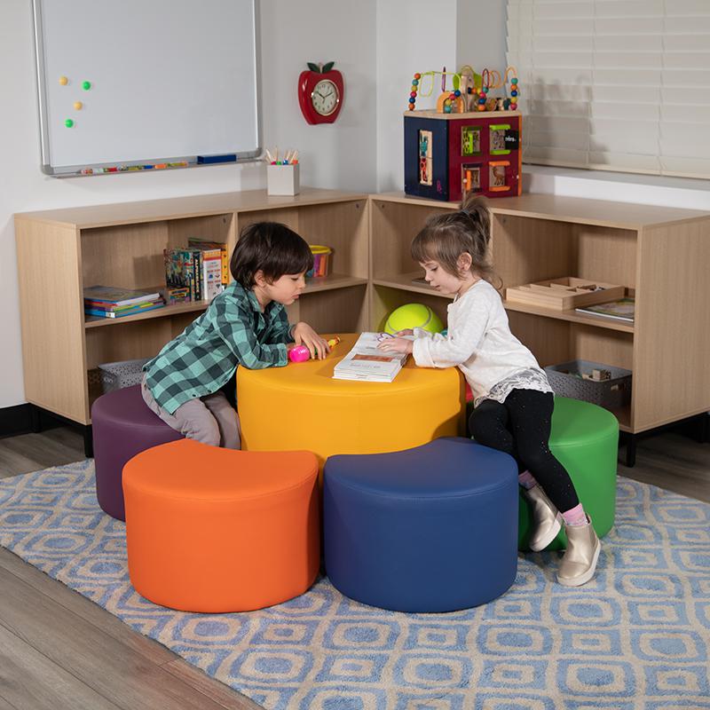 Large Soft Seating Circle for Classrooms and Common Spaces - Yellow. Picture 2