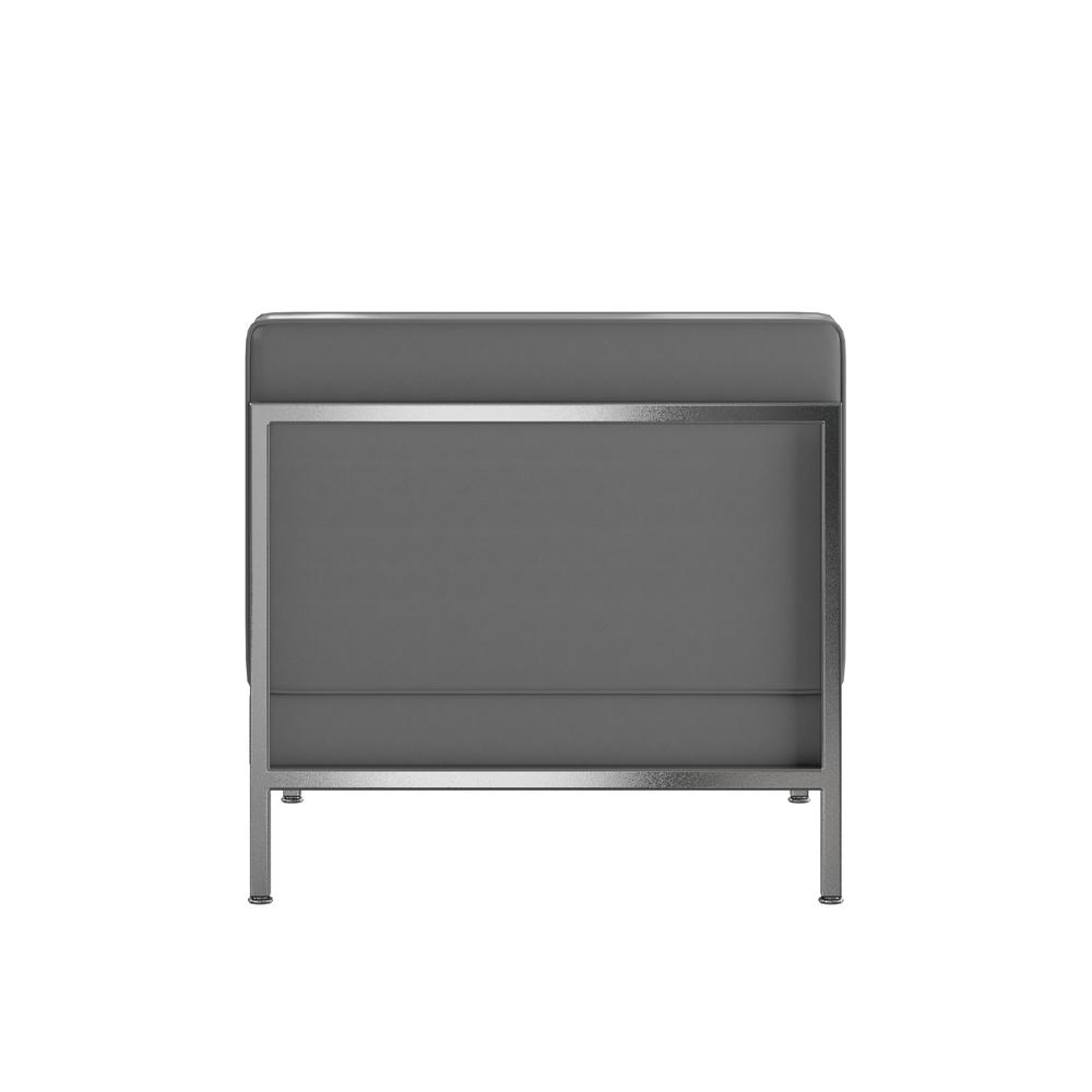 Imagination Contemporary Gray Leathersoft Middle Chair. Picture 5