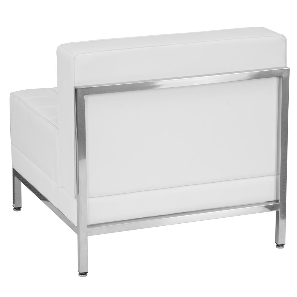 Imagination Contemporary Melrose White LeatherSoft Middle Chair. Picture 2