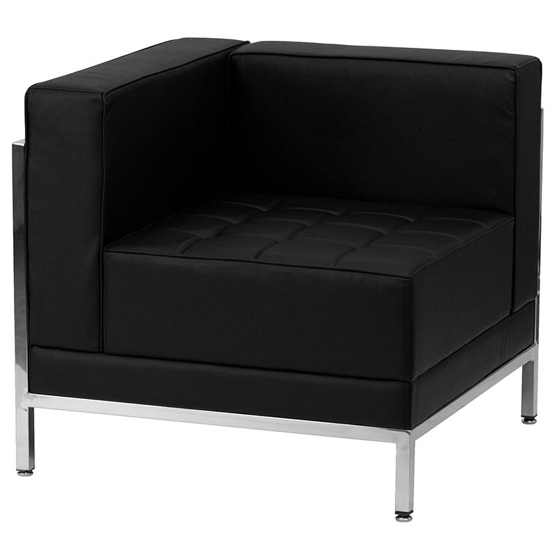 HERCULES Imagination Series Black LeatherSoft Sofa & Lounge Chair Set, 5 Pieces. Picture 4