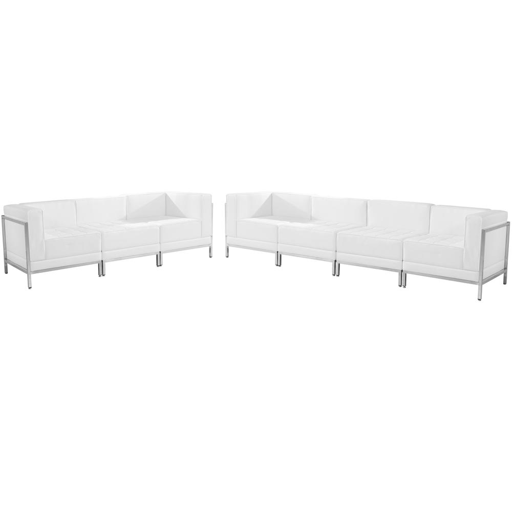 Imagination Melrose White LeatherSoft Sofa Set, 5 Pieces. Picture 1