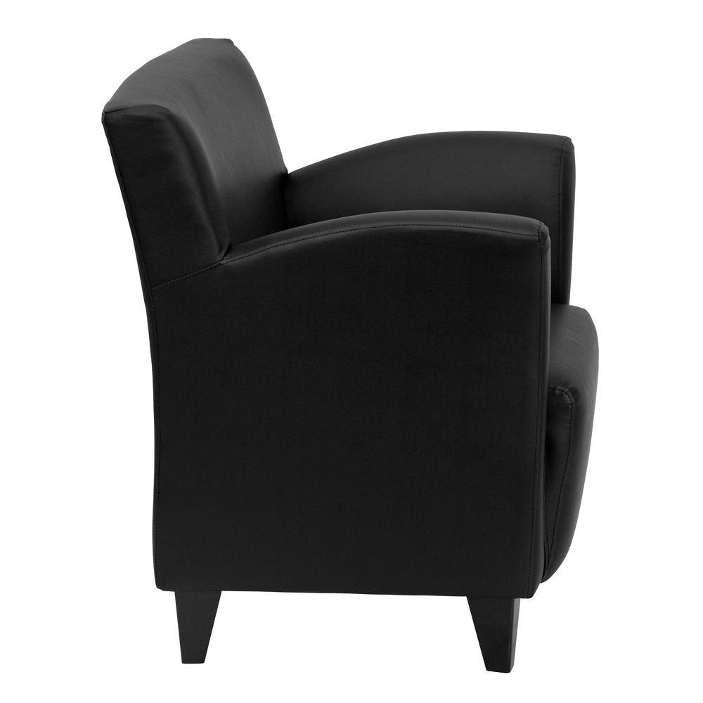 Roman Black LeatherSoft Lounge Chair. Picture 2