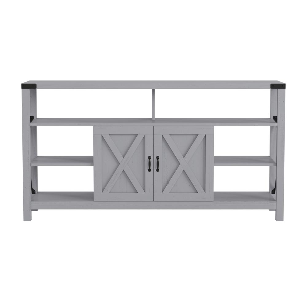 60" Farmhouse Tall TV Console Cabinet for TV's up to 60", Coastal Gray. Picture 10