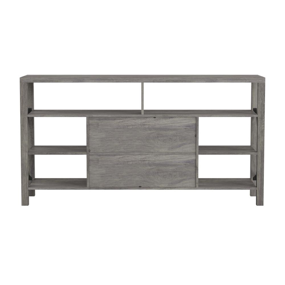 60" Farmhouse Tall TV Console Cabinet for TV's up to 60", Gray Wash. Picture 8