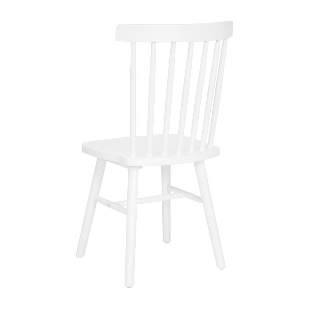 Ingrid Set of 2 Commercial Grade Windsor Dining Chairs, Solid Wood Armless Spindle Back Restaurant Dining Chairs in White. Picture 9