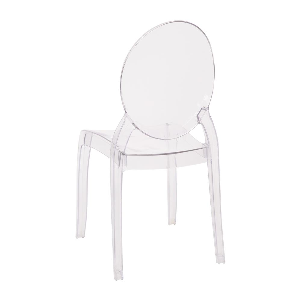 Set of 4 Transparent Crystal Extra Wide Resin 700 LB. Weight Capacity Banquet and Event Ghost Chairs for Indoor/Outdoor Use. Picture 7