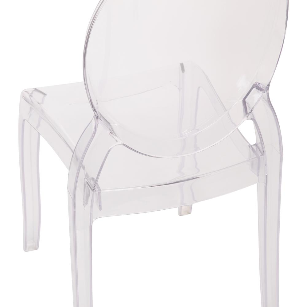 Set of 4 Transparent Crystal Extra Wide Resin 700 LB. Weight Capacity Banquet and Event Ghost Chairs for Indoor/Outdoor Use. Picture 13