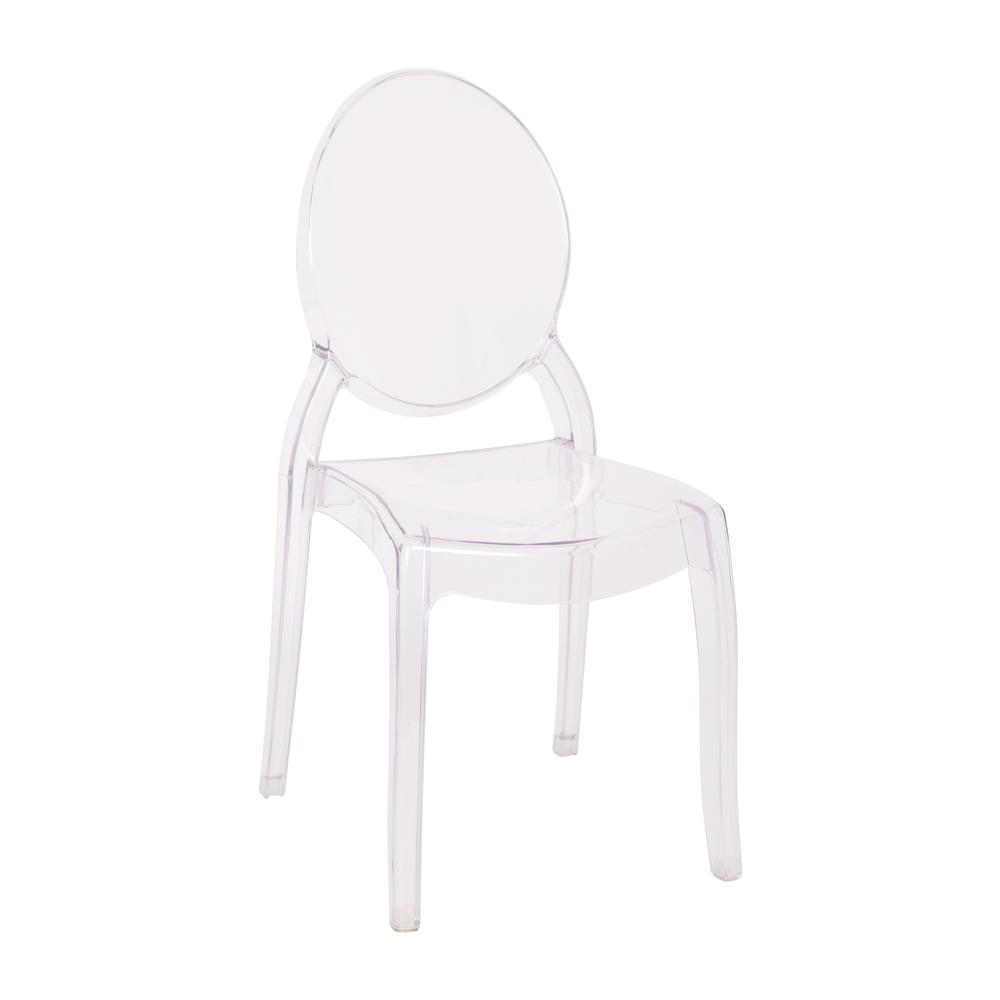 Set of 4 Transparent Crystal Extra Wide Resin 700 LB. Weight Capacity Banquet and Event Ghost Chairs for Indoor/Outdoor Use. Picture 9