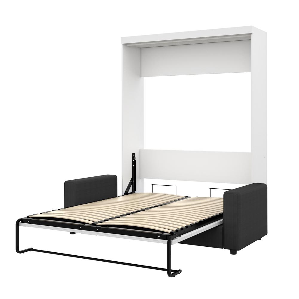 Pur 2-Piece Queen Wall Bed and Sofa Set - White & Grey. Picture 4
