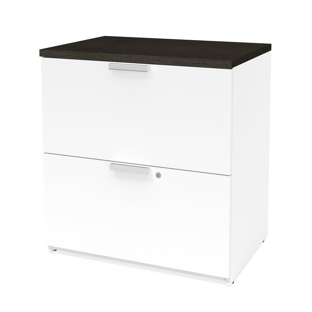Pro-Concept Plus Lateral File in White & Deep Grey. The main picture.