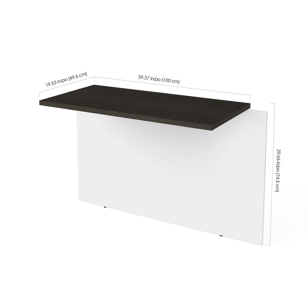 Bestar Pro-Concept Plus 40W Desk Bridge , White & Deep Grey. Picture 2