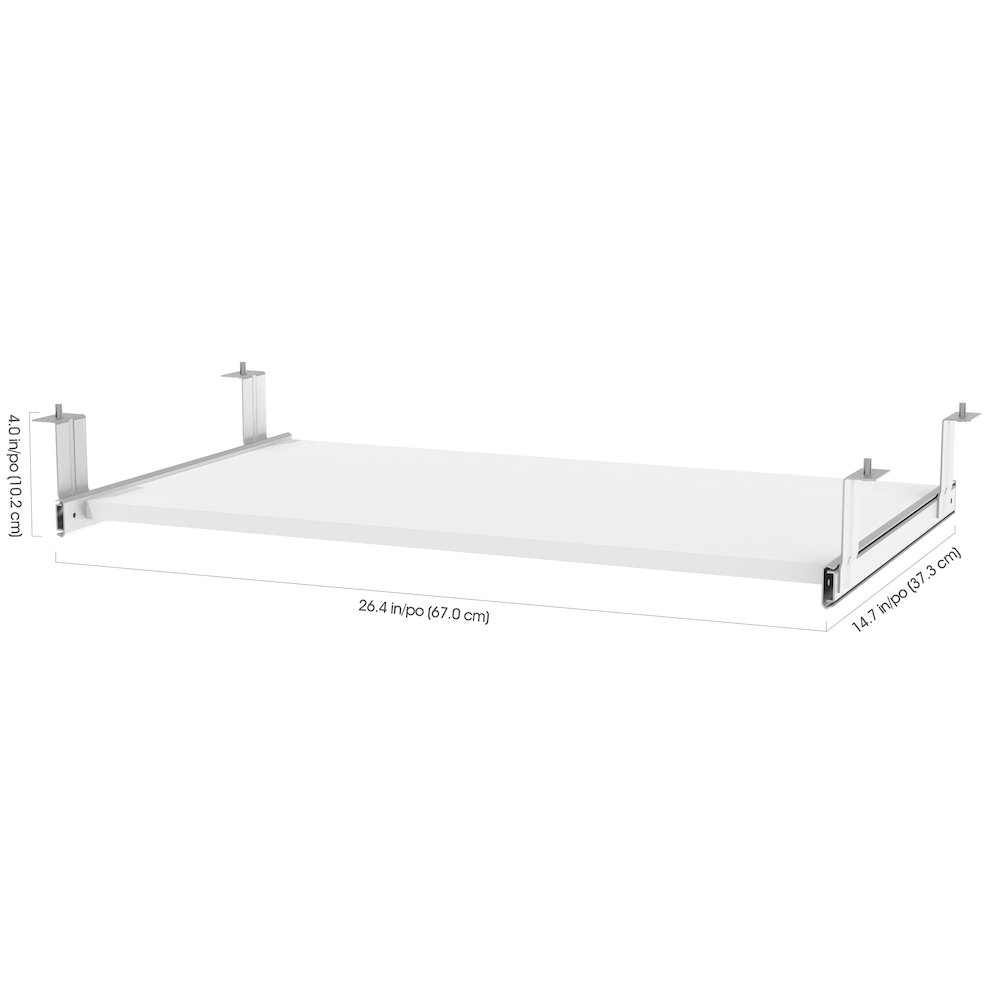 Pro-Concept Plus Keyboard Shelf in White. Picture 2