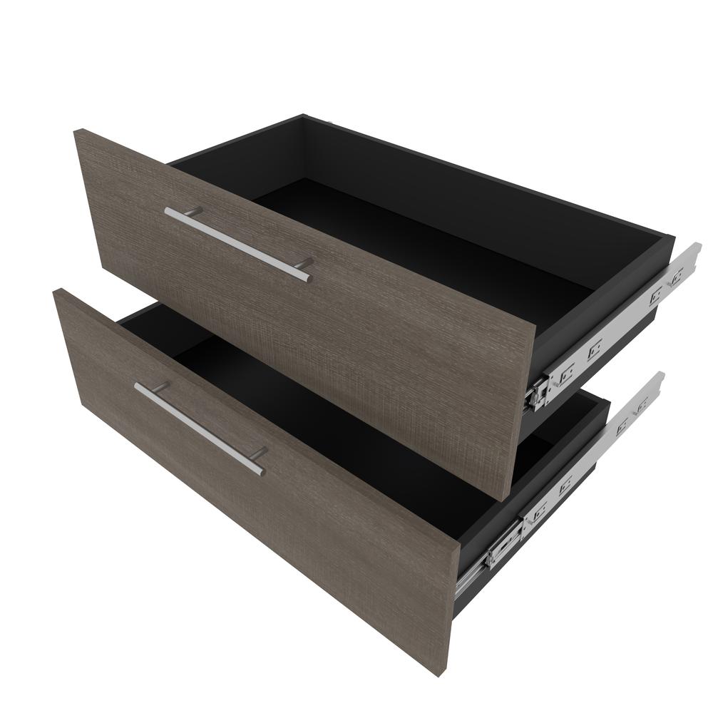 Orion  29W 2 Drawer Set for Orion 30W Shelving Unit in bark gray and graphite. Picture 2