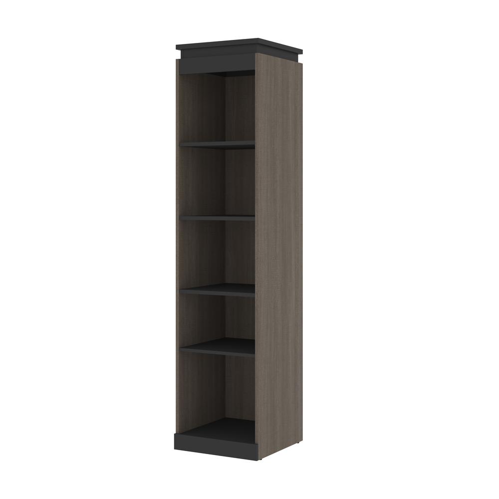 Orion  20W 20W Narrow Shelving Unit in bark gray and graphite. Picture 1