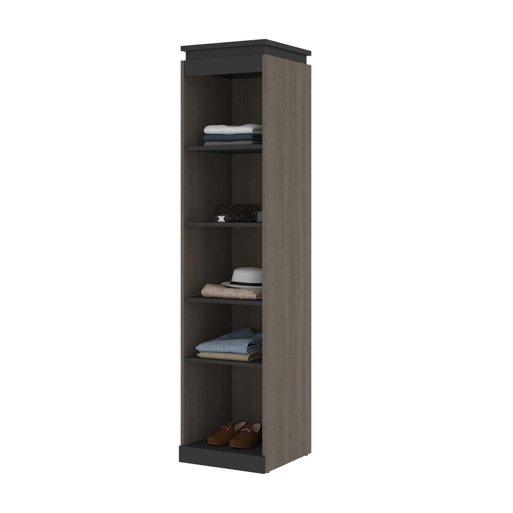 Orion  20W 20W Narrow Shelving Unit in bark gray and graphite. Picture 10