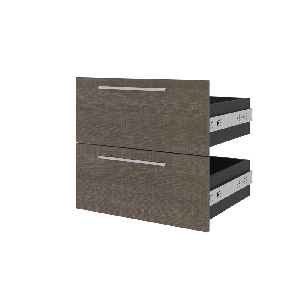 Orion  19W 2 Drawer Set for Orion 20W Narrow Shelving Unit in bark gray and graphite. Picture 1