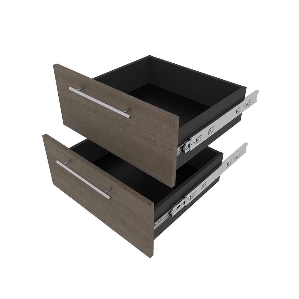 Orion  19W 2 Drawer Set for Orion 20W Narrow Shelving Unit in bark gray and graphite. Picture 2