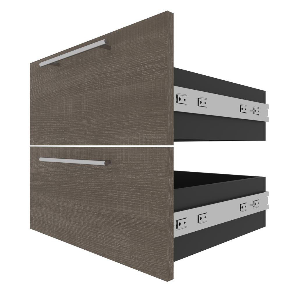 Orion  19W 2 Drawer Set for Orion 20W Narrow Shelving Unit in bark gray and graphite. Picture 3