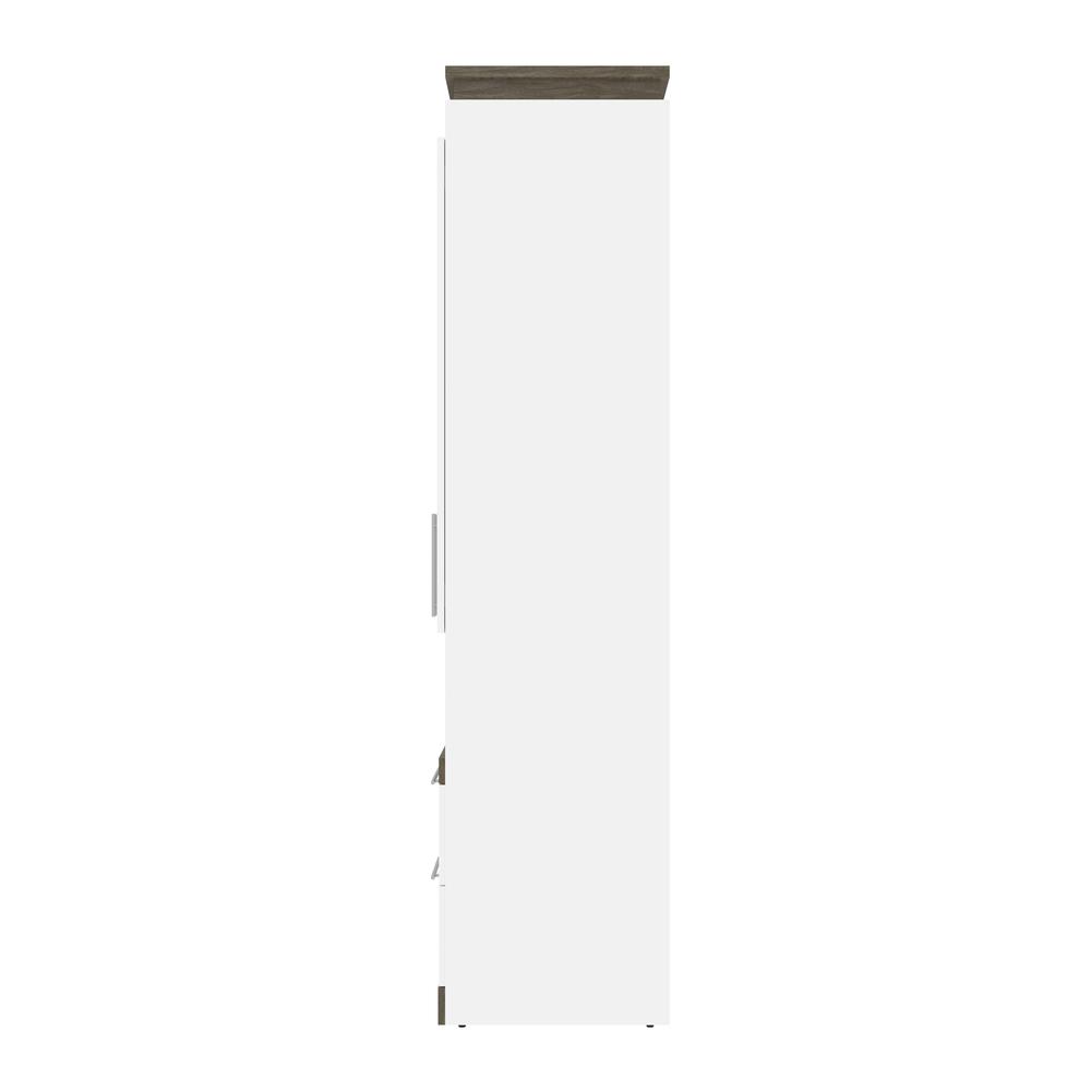Orion  30W 30W Storage Cabinet with Pull-Out Shelf in white & walnut grey. Picture 7