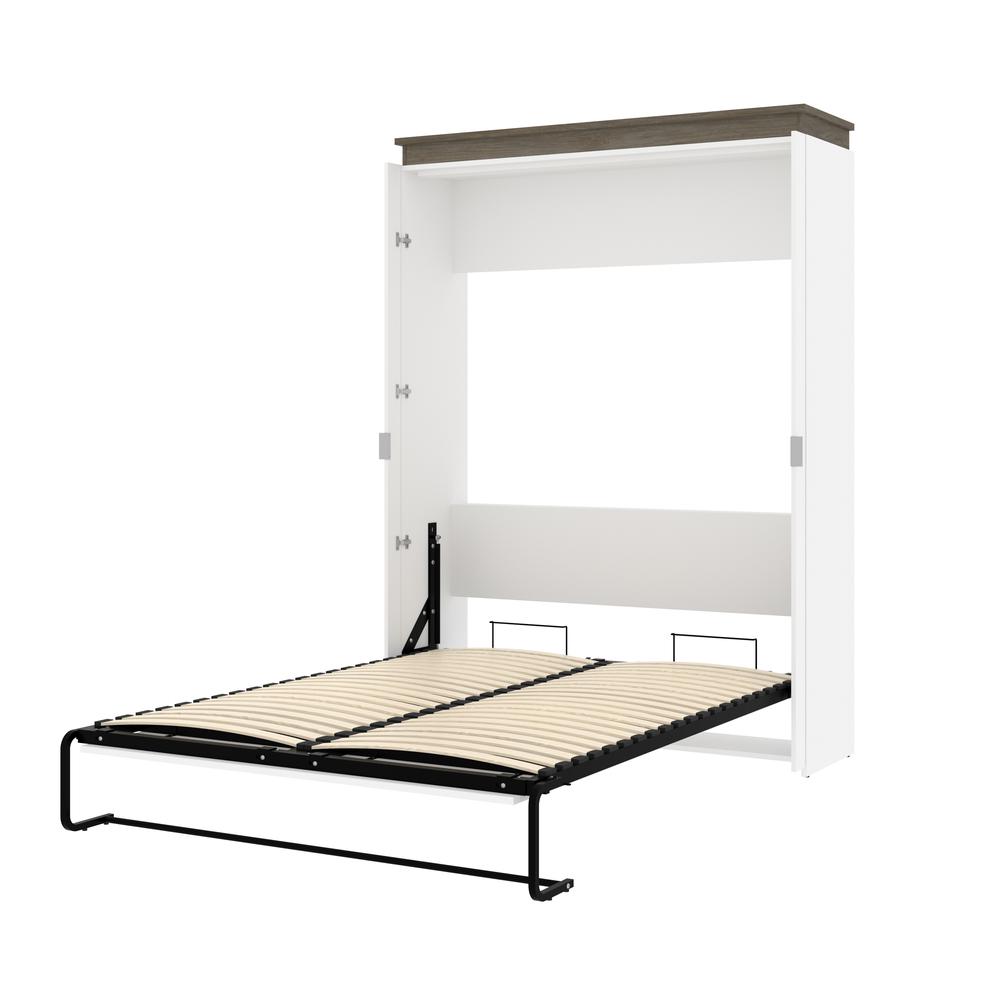67W Queen Murphy Bed in White and Walnut Grey. Picture 23