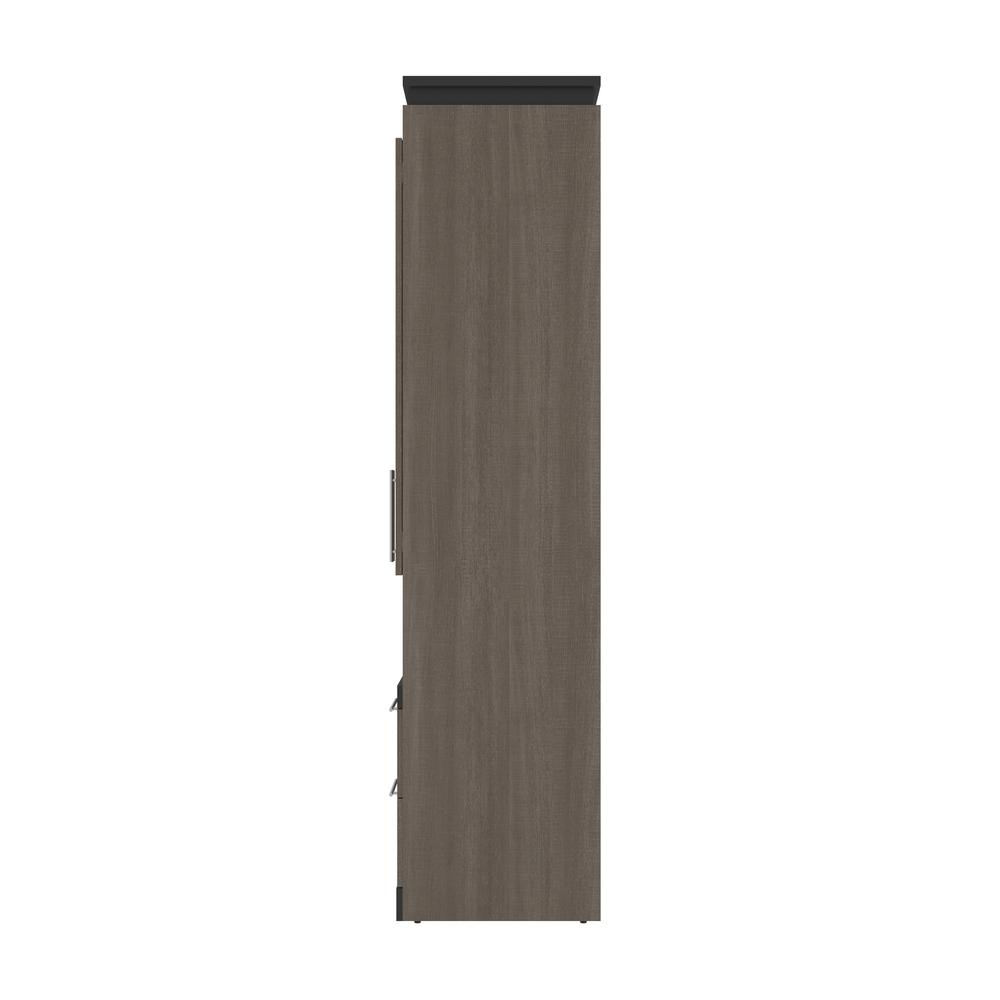 Orion  118W Full Murphy Bed with Multifunctional Storage (119W) in bark gray and graphite. Picture 13