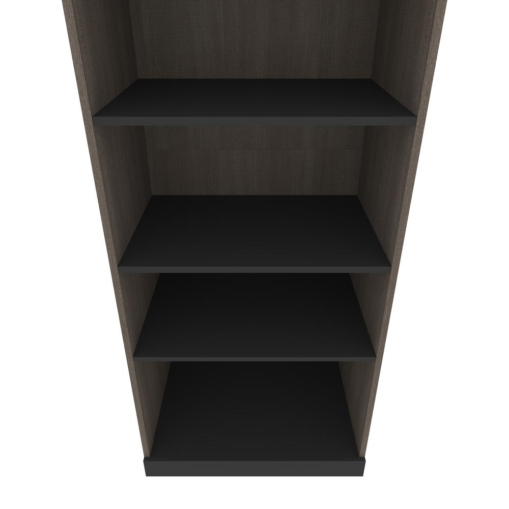 Orion  118W Full Murphy Bed with Multifunctional Storage (119W) in bark gray and graphite. Picture 20