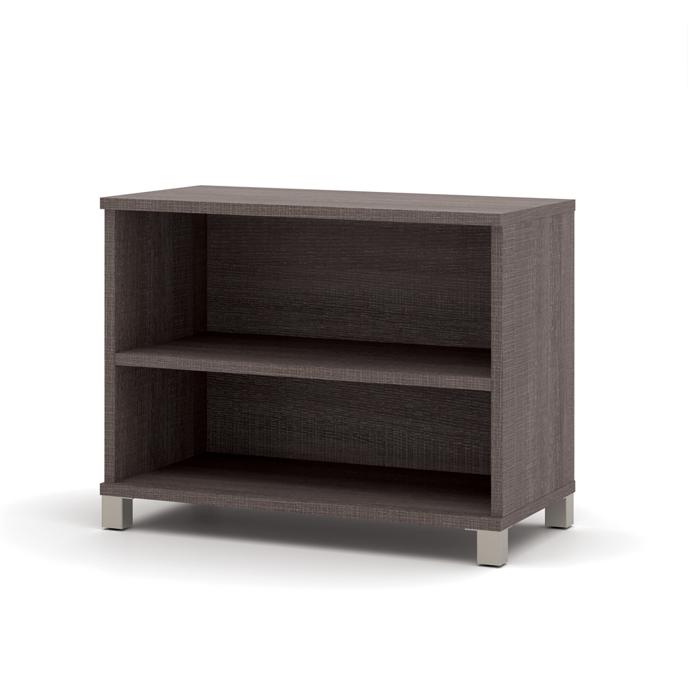 Pro-Linea 2-shelf bookcase in Bark Gray. Picture 1