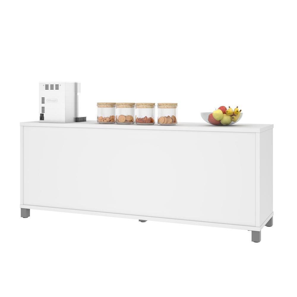 Bestar Pro-Linea 72W Credenza with 2 Drawers , White. Picture 5