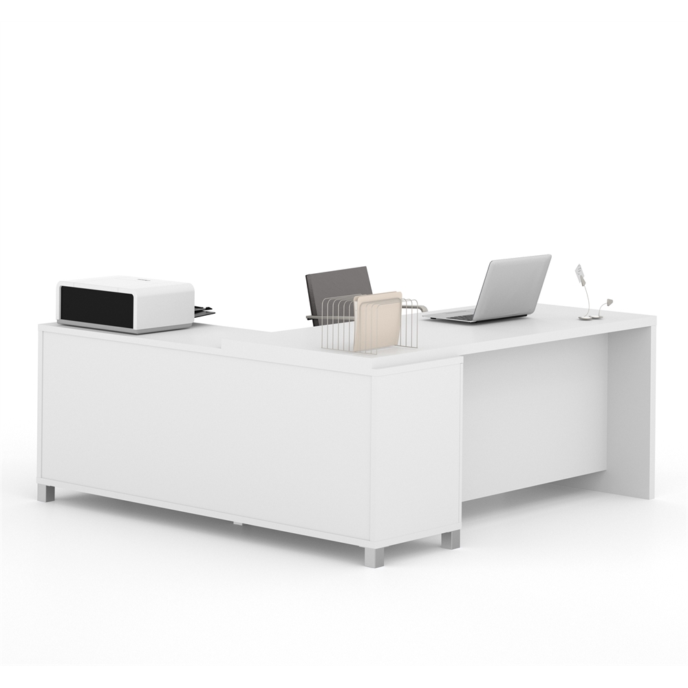 Pro-Linea L-Desk in White. Picture 2