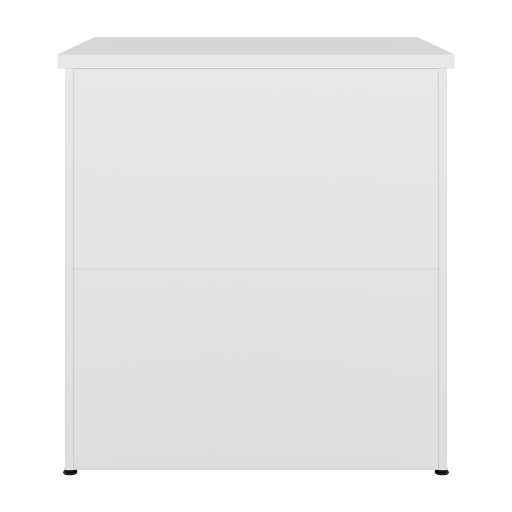 BESTAR Logan 28W 2 Drawer Lateral File Cabinet in pure white. Picture 9