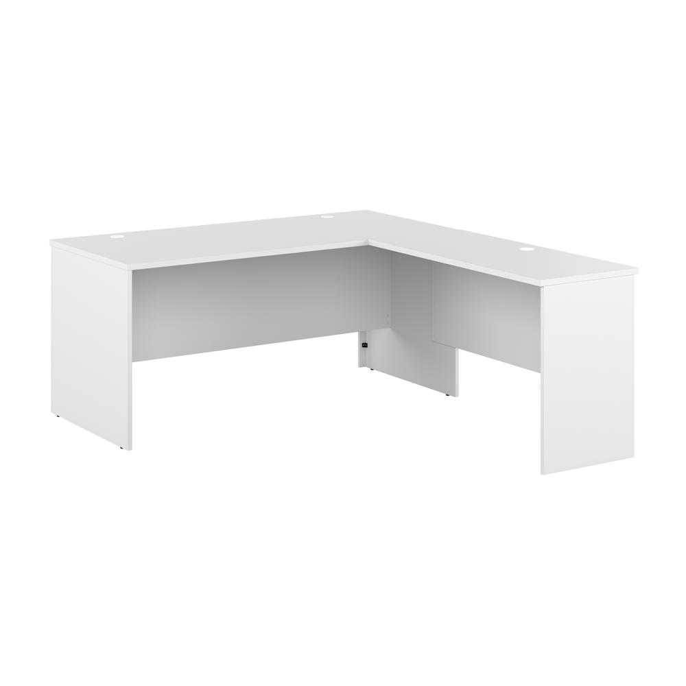 BESTAR Logan 65W L Shaped Desk in pure white. The main picture.