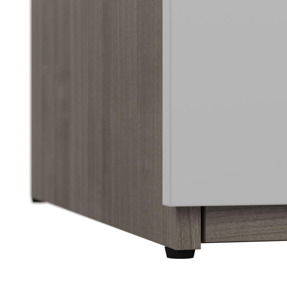 BESTAR Ridgeley 28W 2 Drawer Lateral File Cabinet in silver maple & pure white. Picture 9