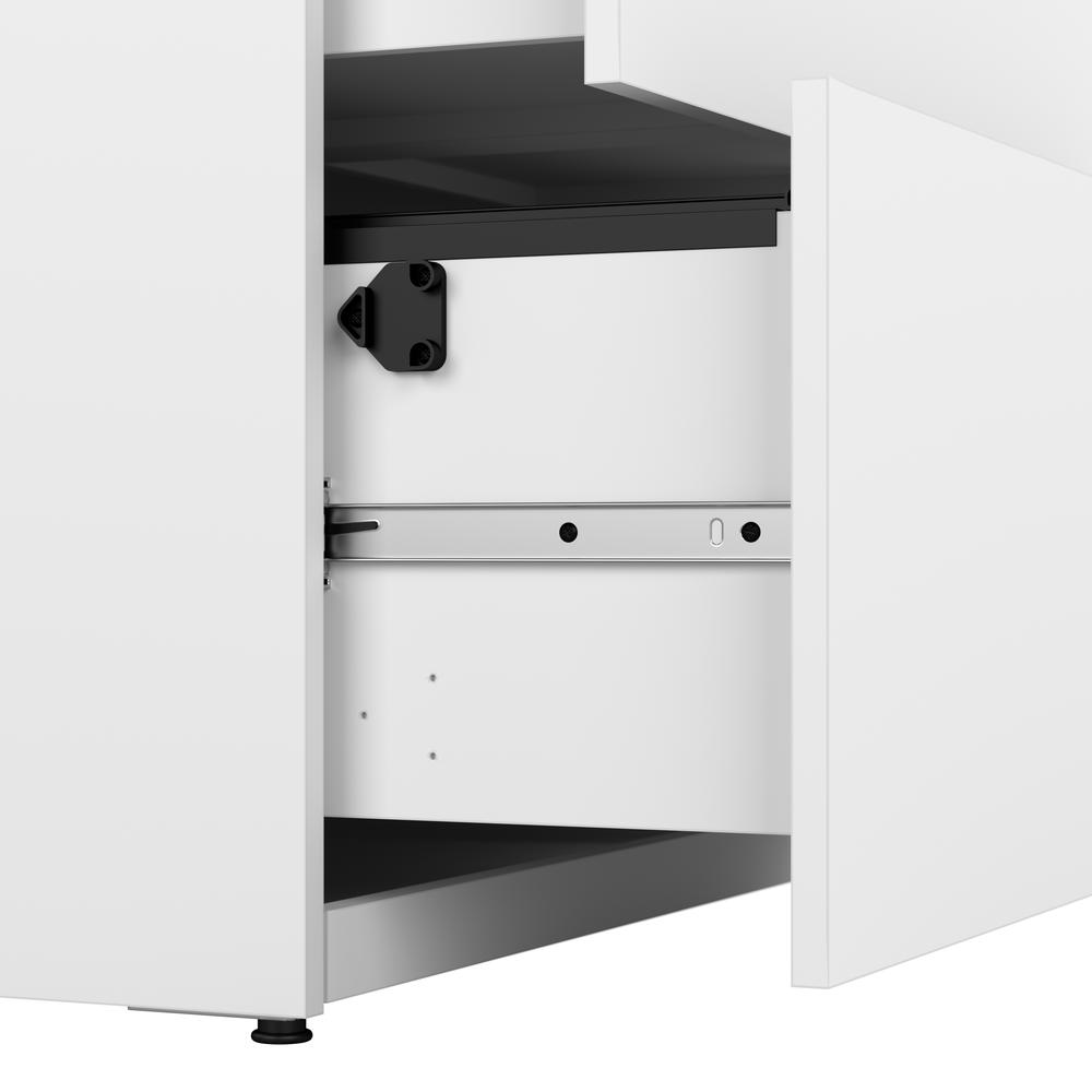 BESTAR Universel 28W Standard 2 Drawer Lateral File Cabinet in pure white. Picture 8