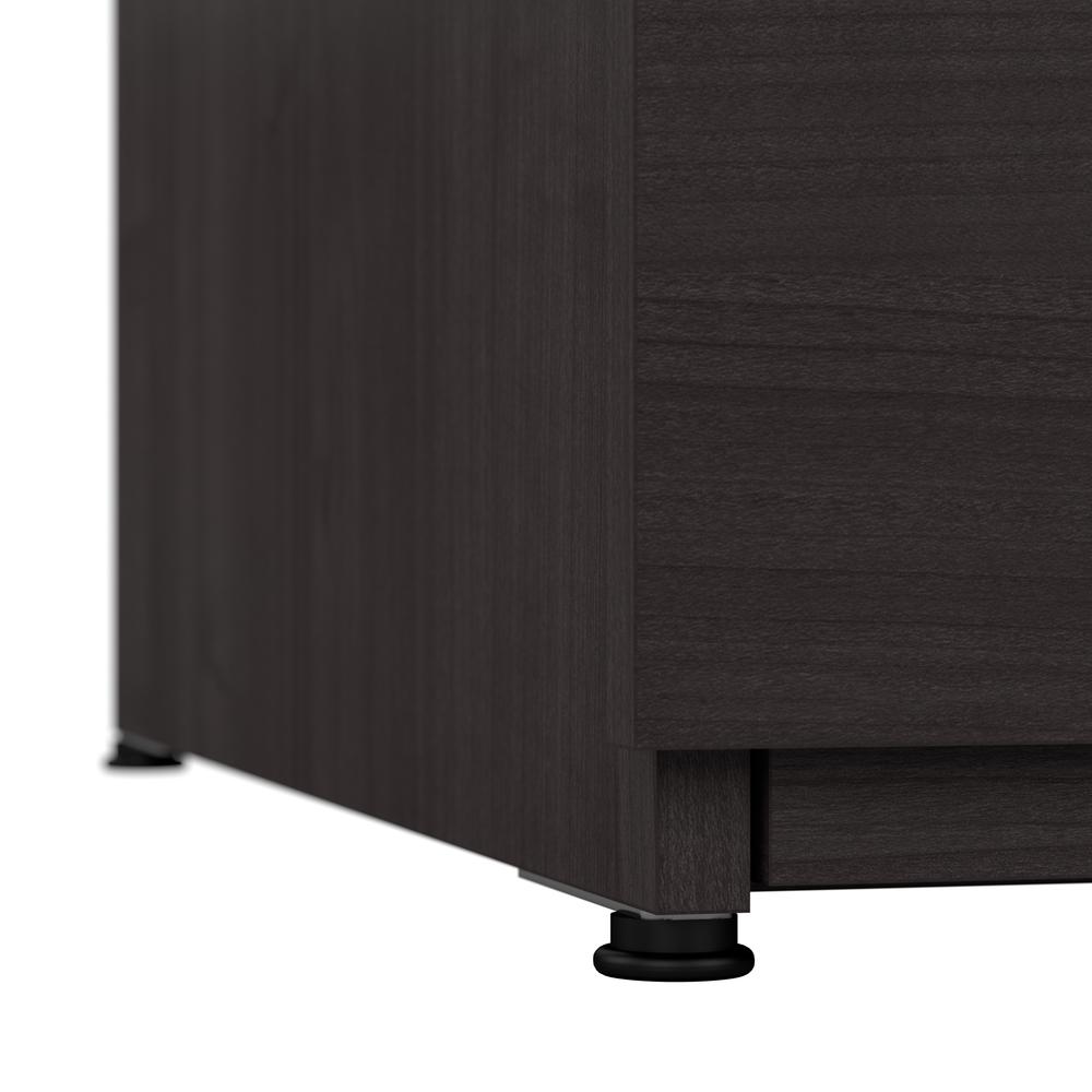 BESTAR Universel 28W Standard 2 Drawer Lateral File Cabinet in charcoal maple. Picture 3