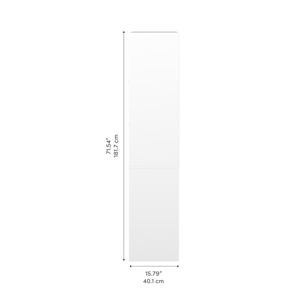 BESTAR Universel 30W Standard 5 Shelf Bookcase in pure white. Picture 12