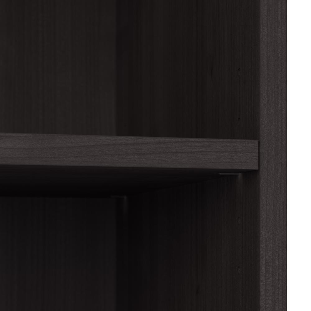 BESTAR Universel 30W Standard 5 Shelf Bookcase in charcoal maple. Picture 2