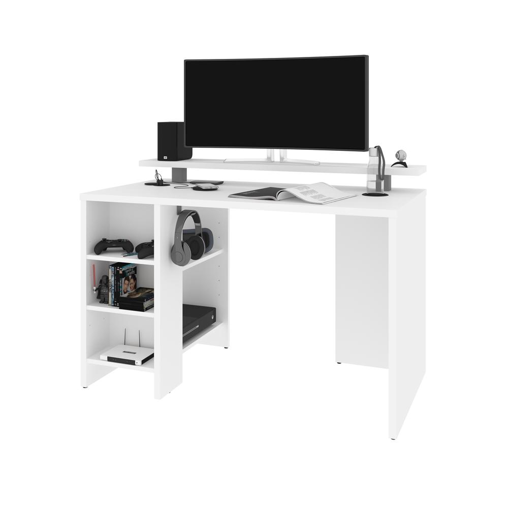 Electra  48W 48W Gaming Desk in white. Picture 2