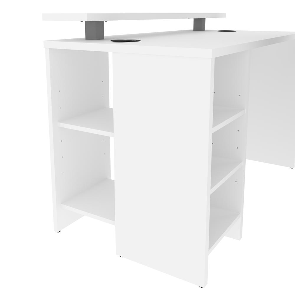Electra  48W 48W Gaming Desk in white. Picture 6