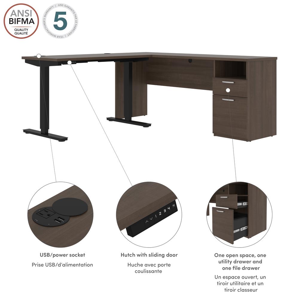 BESTAR Upstand 72W L-Shaped Electric Standing Desk in antigua. Picture 9