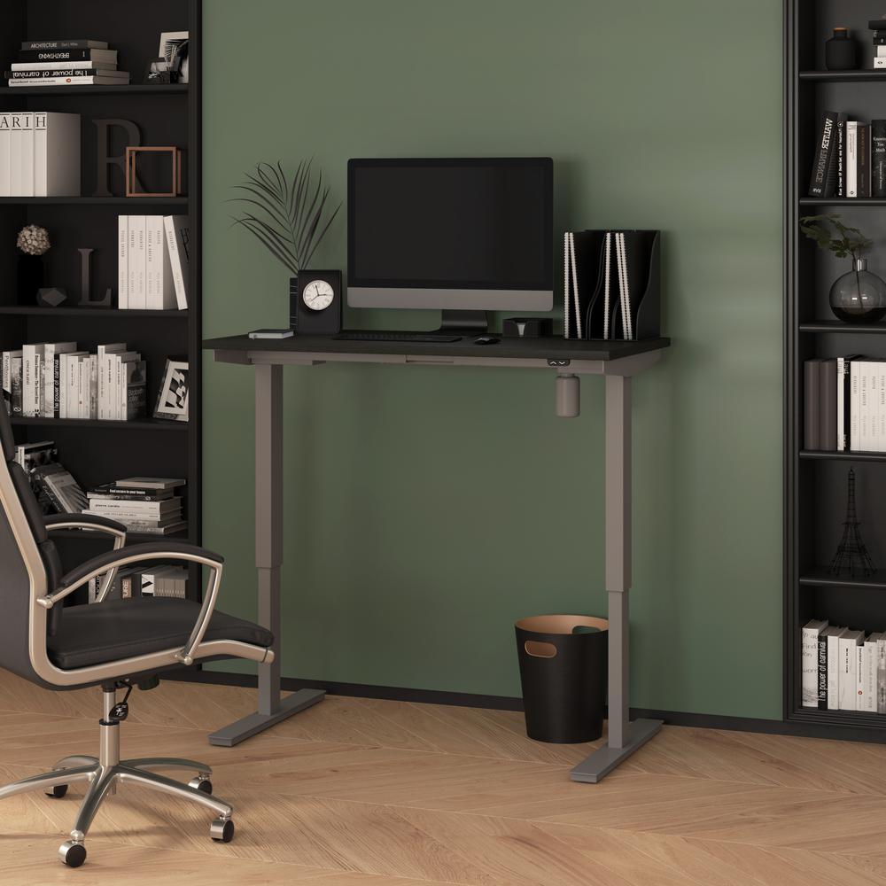 Bestar Upstand 24” x 48” Standing Desk in deep grey. Picture 6