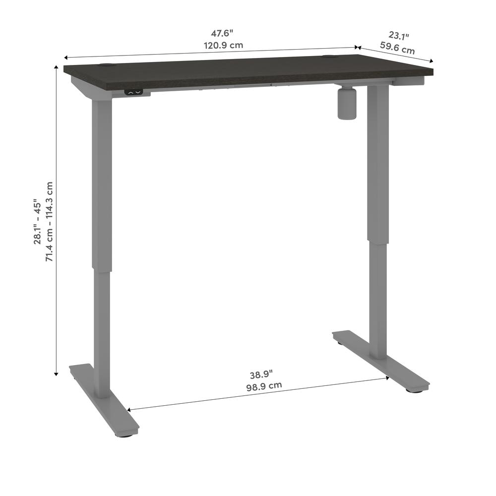 Bestar Upstand 24” x 48” Standing Desk in deep grey. Picture 13