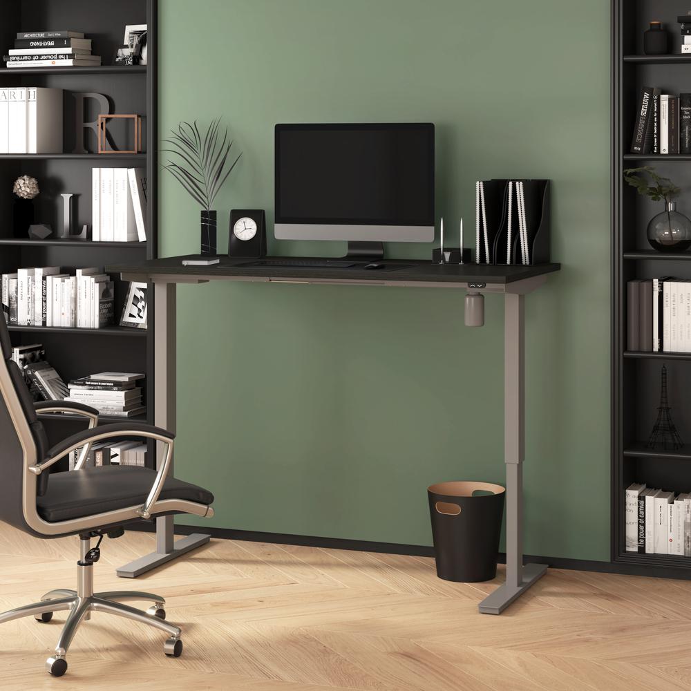 Bestar Upstand 30” x 60” Standing Desk in deep grey. Picture 11